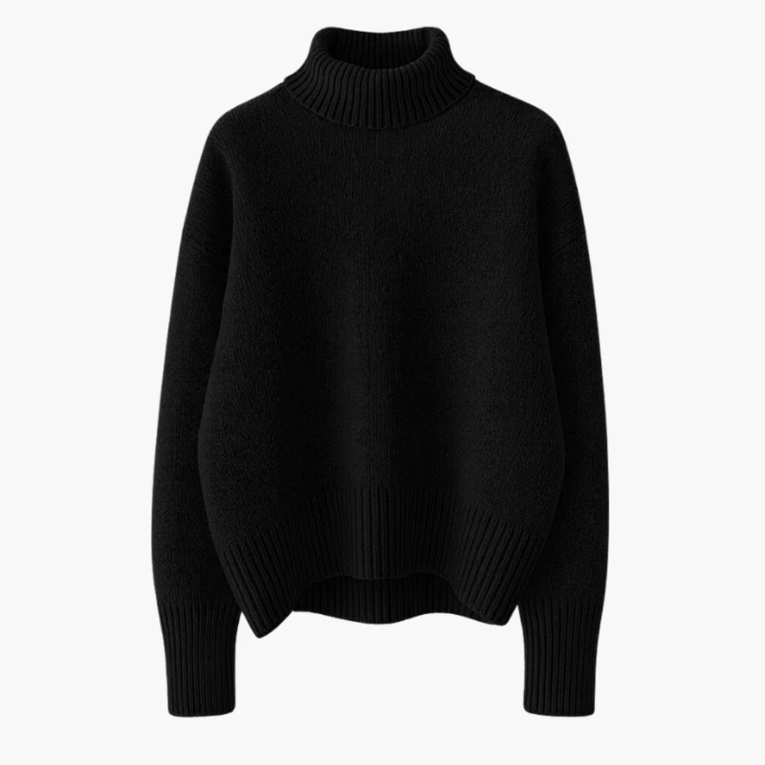 Suzanne | Pull Doux à Col Roulé Élégant