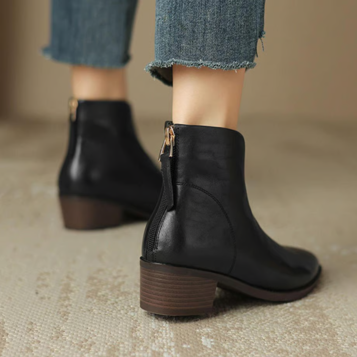 Camille | Bottines de Luxe à Talon Bas