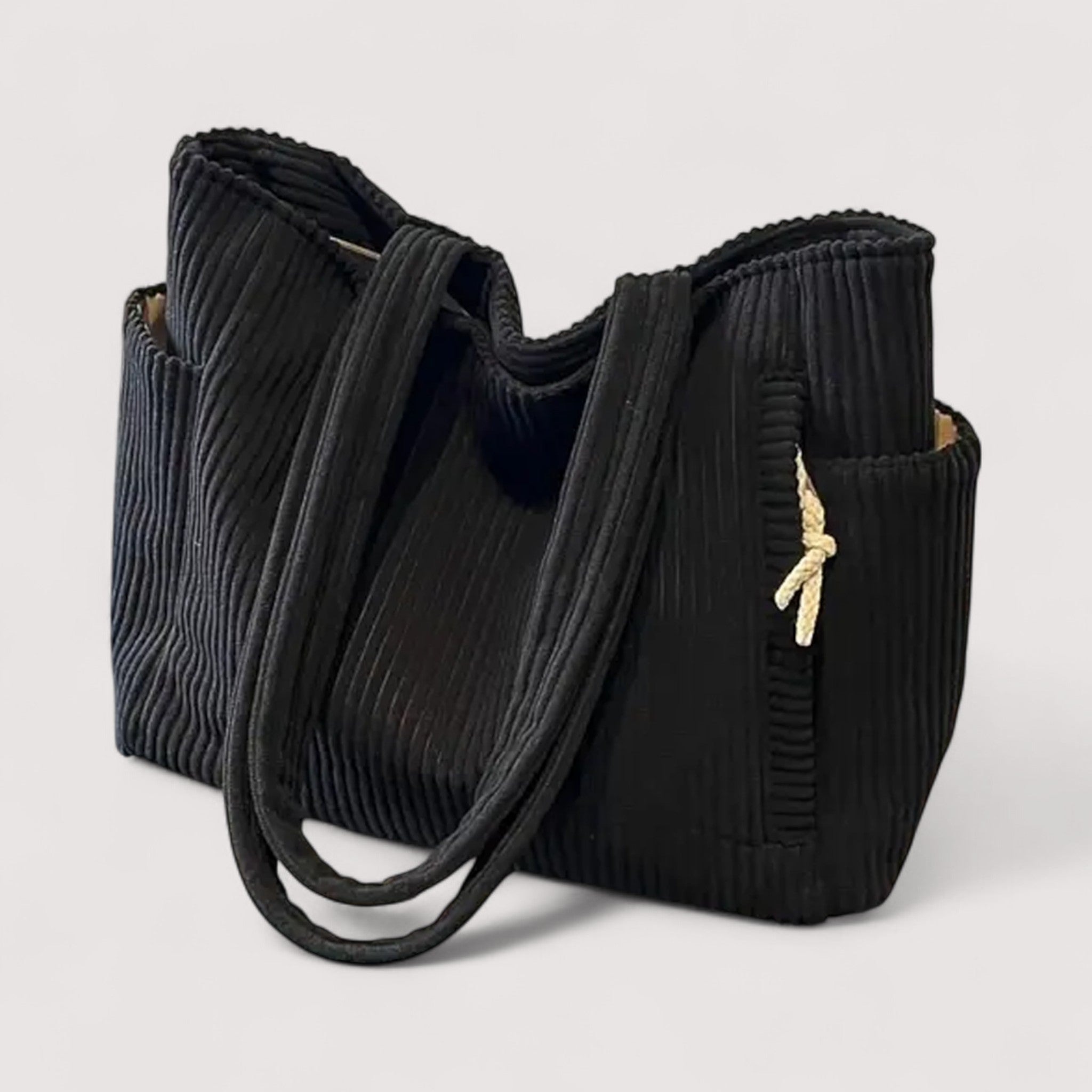 Lauren – Sac d’épaule côtelé en velours