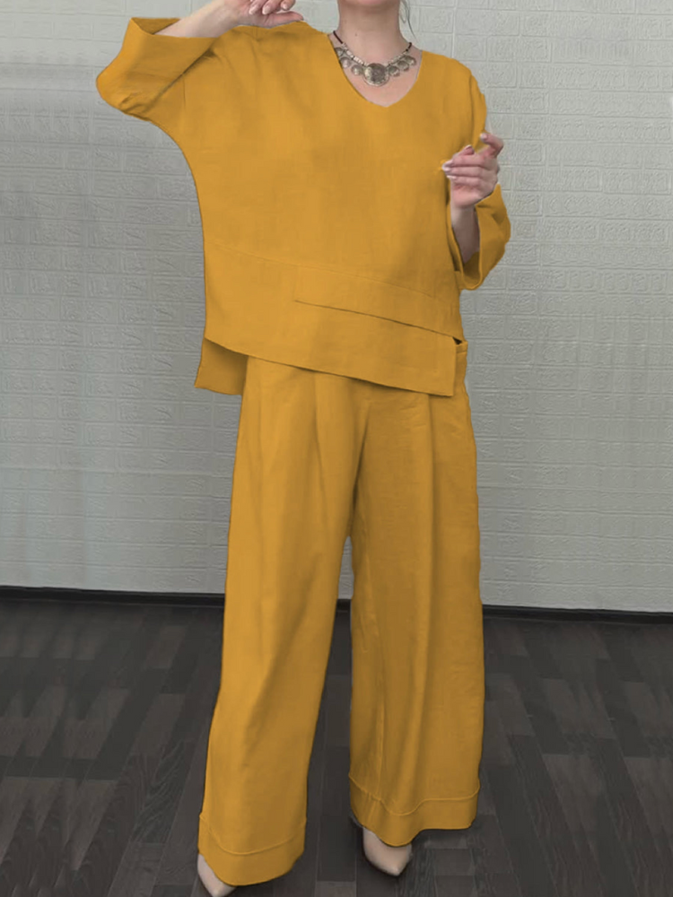 Renaya - Ensemble Décontracté en Coton-Lin