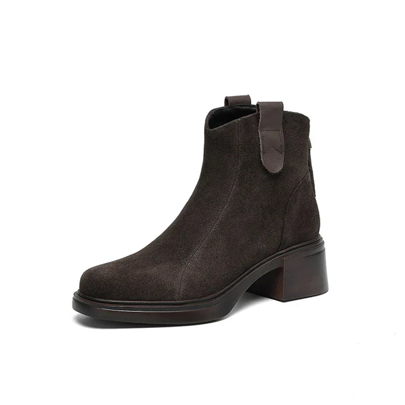 Nora | Bottines de luxe en daim doux