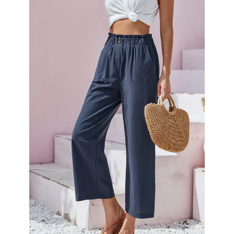 Soléa – Pantalon d’Été Lin-Coton