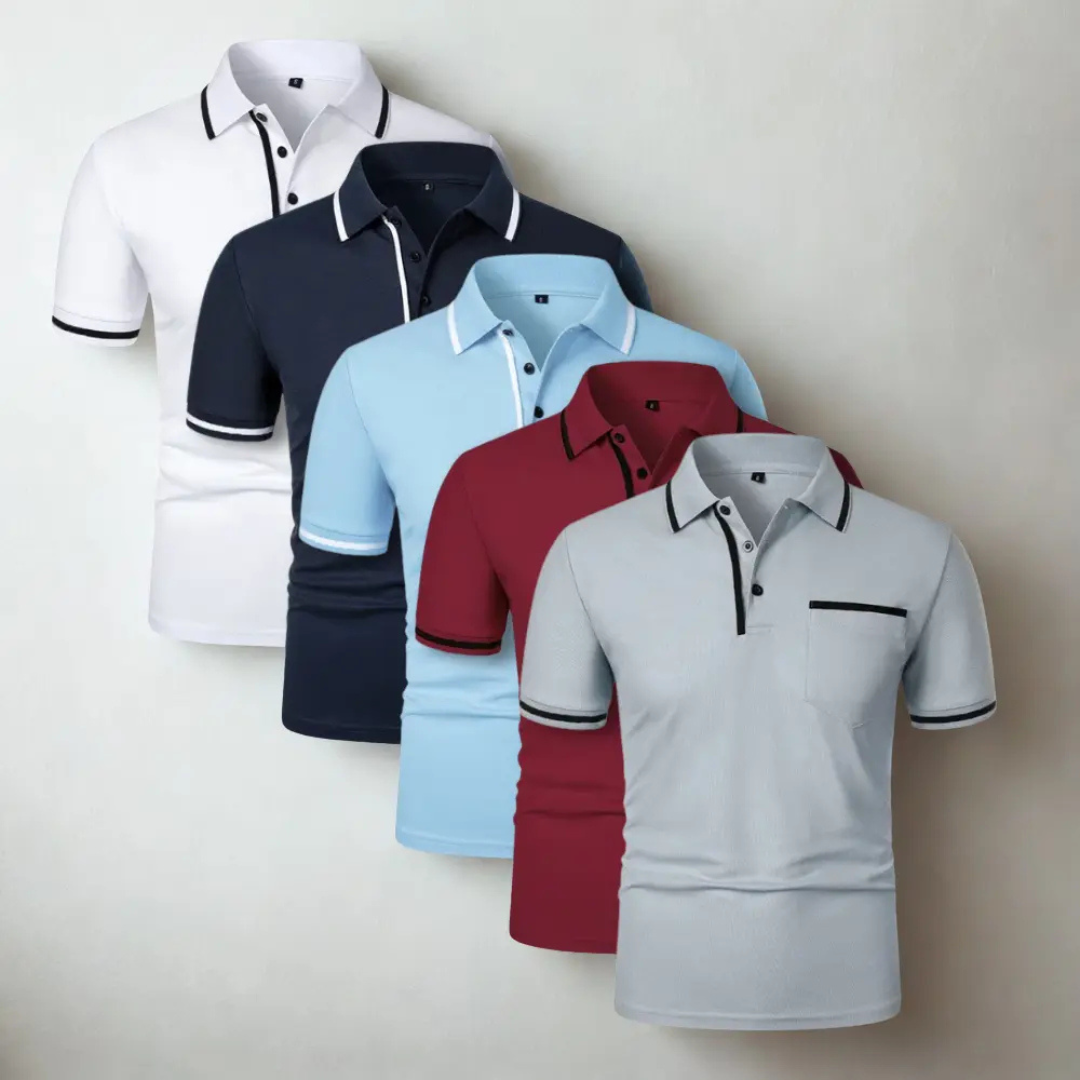 Polo homme plusieurs coloris : blanc, rouge, bleu foncé, gris