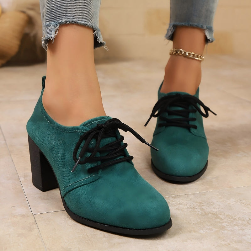 Élise | Richelieus à Lacets et Talon Stable