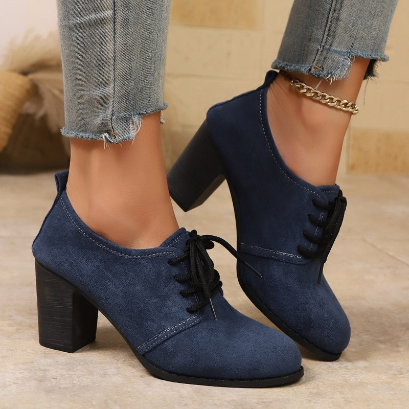 Élise | Richelieus à Lacets et Talon Stable