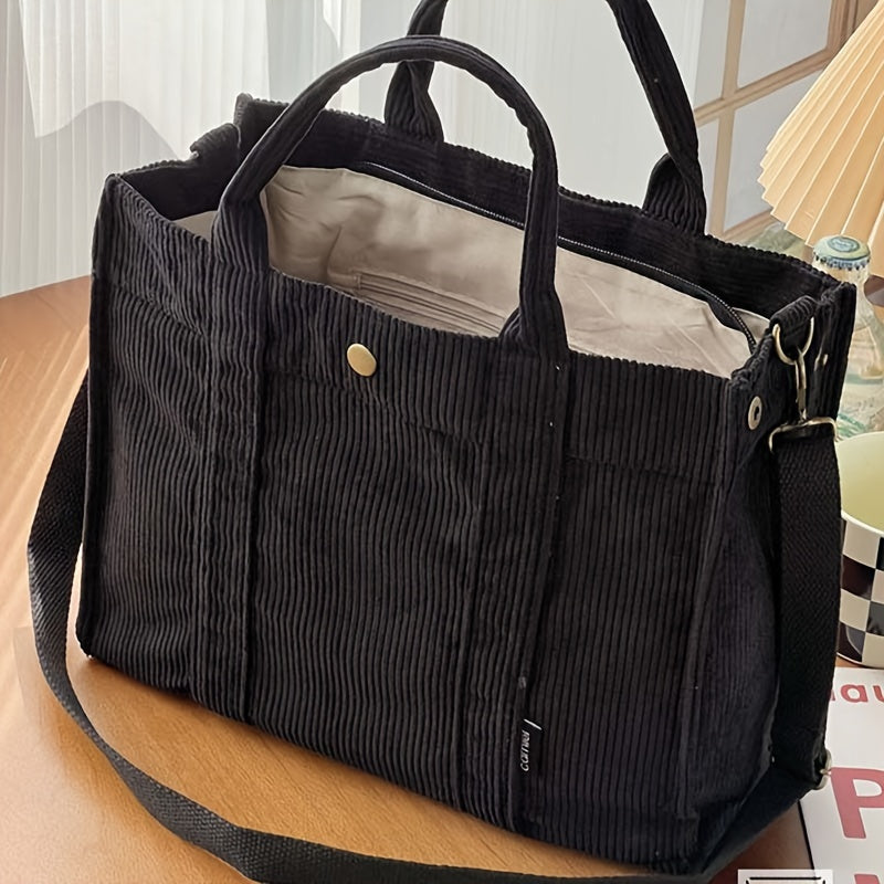 Léa - Sac cabas côtelé quotidien