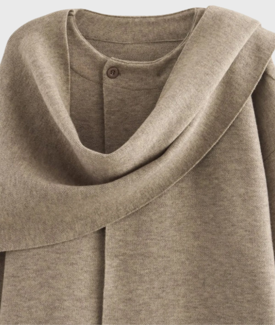 Madeleine | Veste Cape En Maille Douce