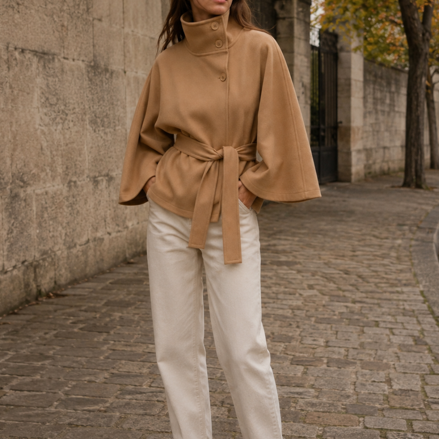 Cape femme ceinturée | Daphné