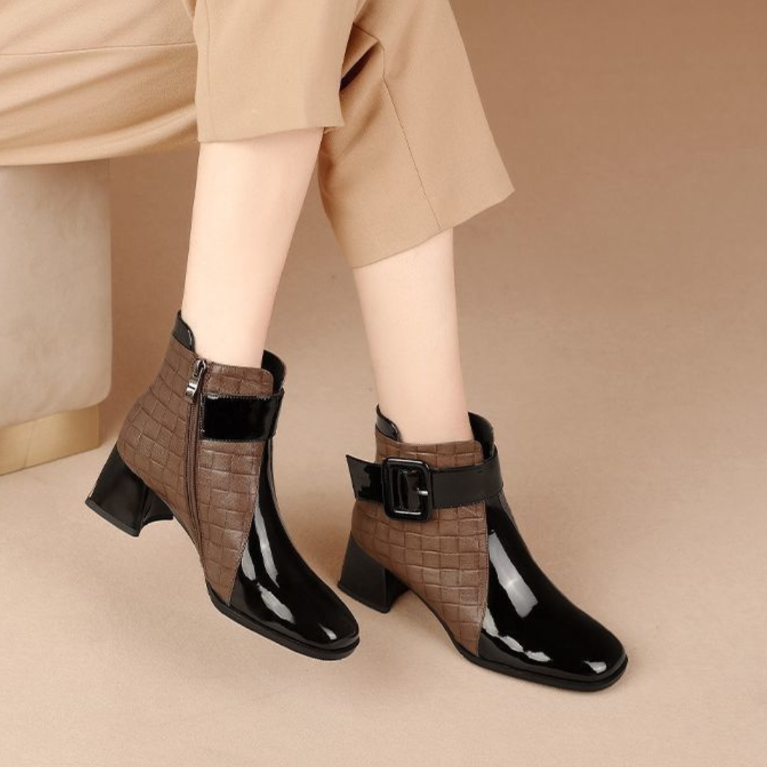 Isabelle | Bottines En Cuir À Talon