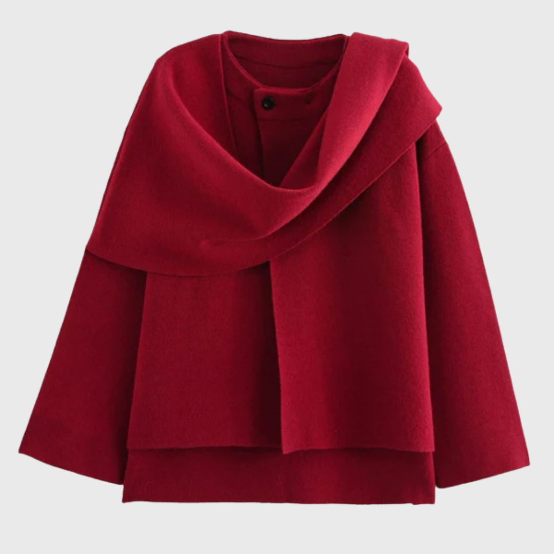 Madeleine | Veste Cape En Maille Douce