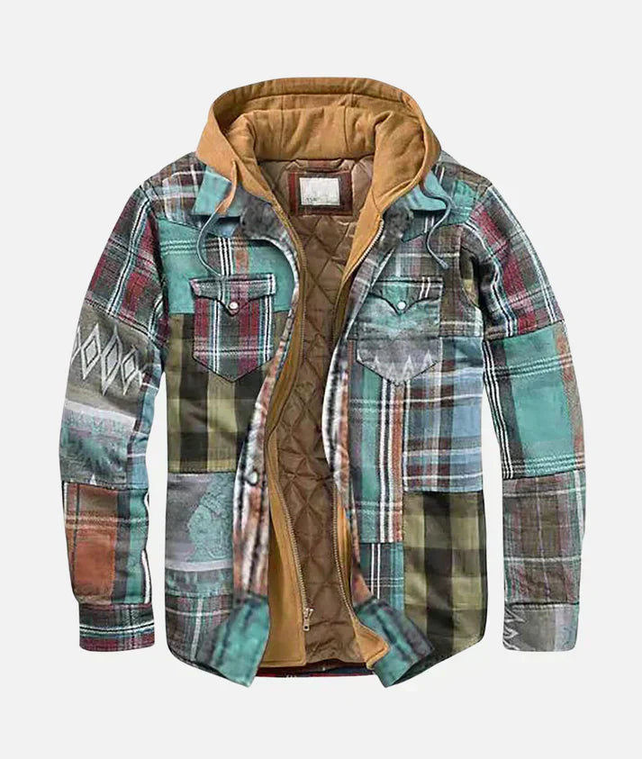 Bastien – Veste patchwork à carreaux