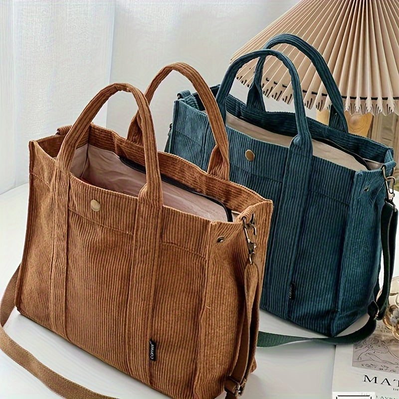 Léa - Sac cabas côtelé quotidien