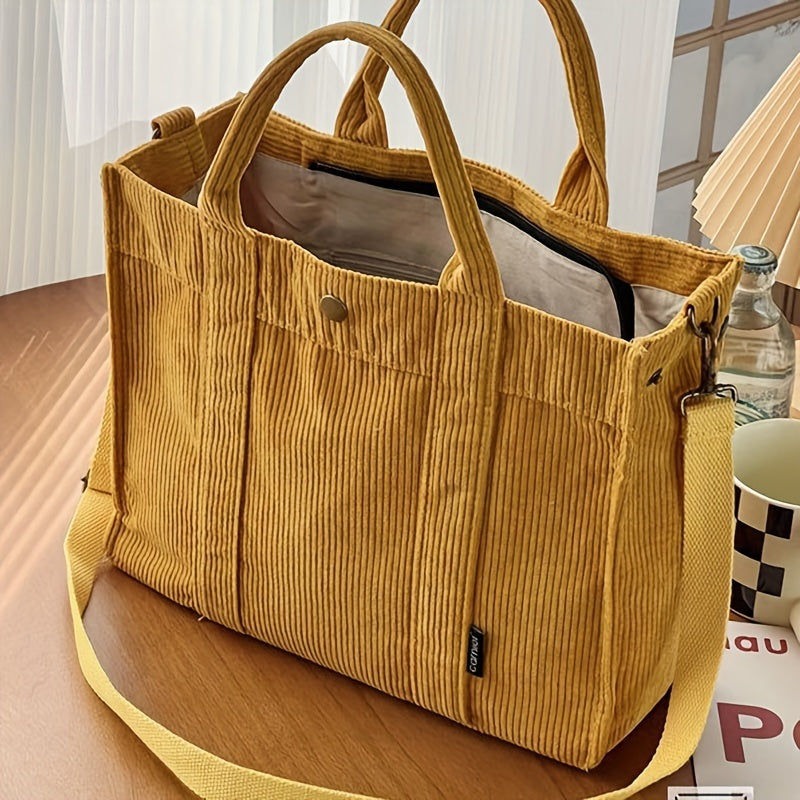 Léa - Sac cabas côtelé quotidien