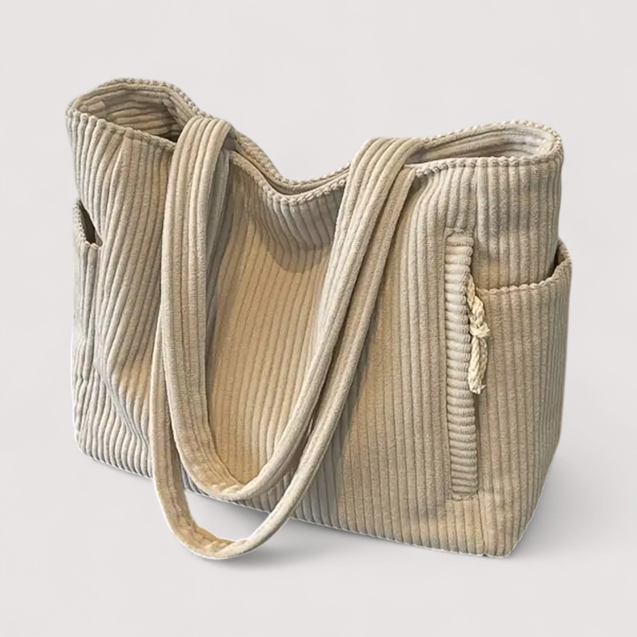 Lauren – Sac d’épaule côtelé en velours