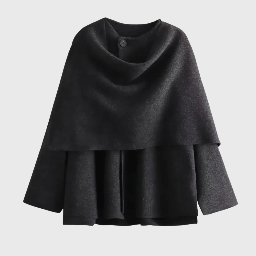 Madeleine | Veste Cape En Maille Douce
