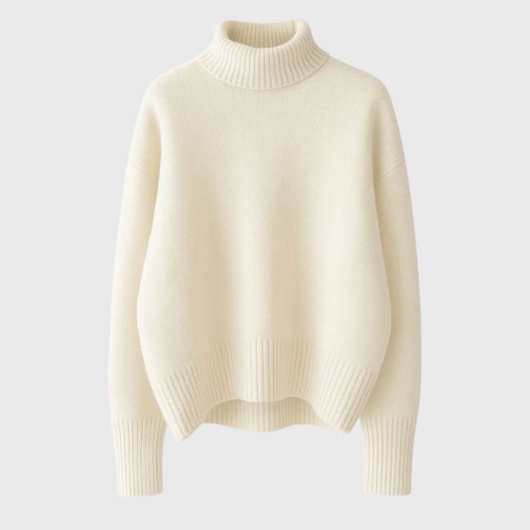 Suzanne | Pull Doux à Col Roulé Élégant