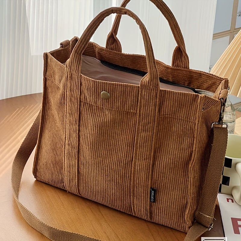 Léa - Sac cabas côtelé quotidien