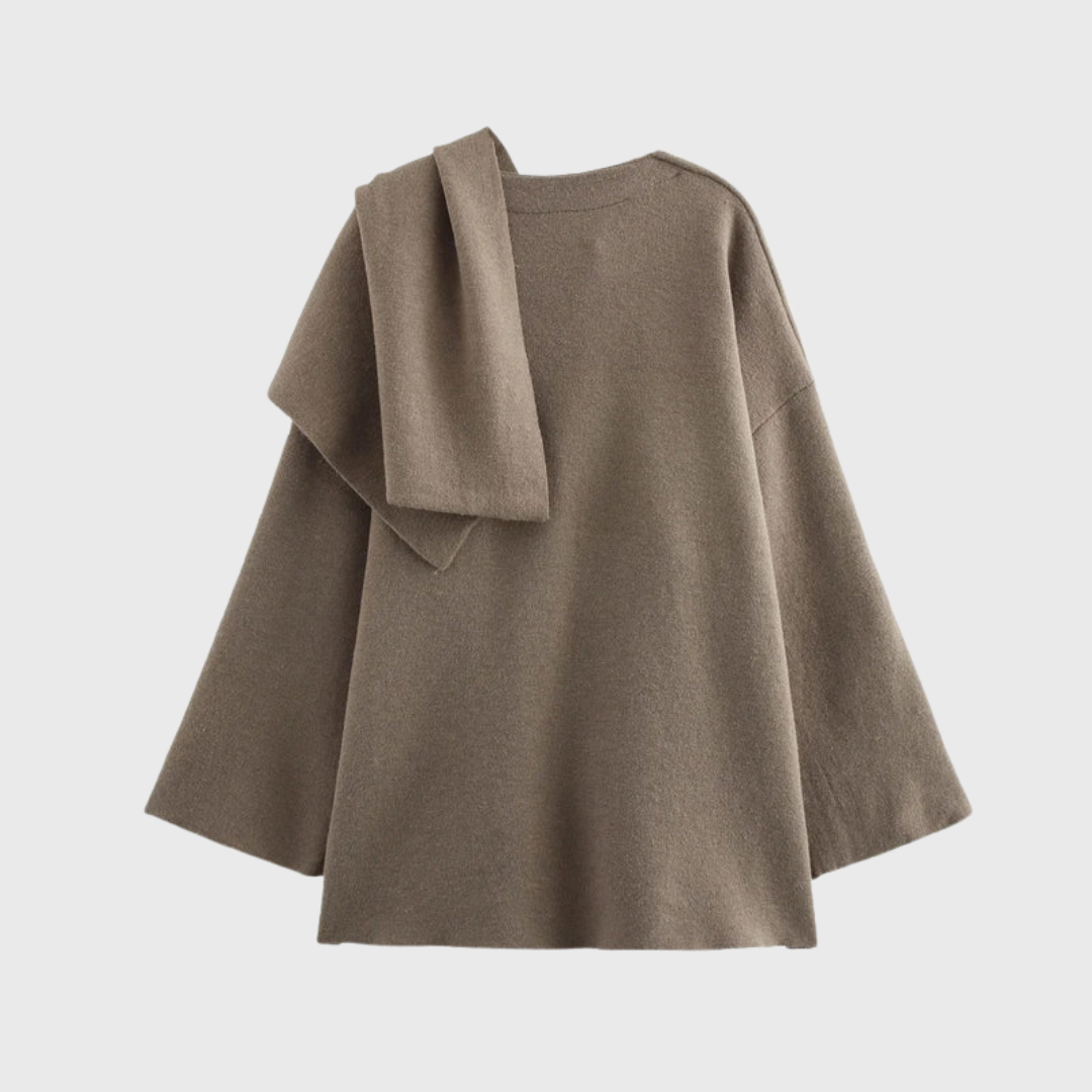 Madeleine | Veste Cape En Maille Douce