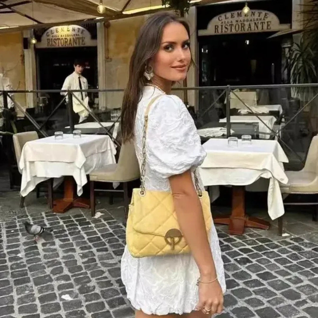 Robe Femme Courte Col V Manches Bouffantes Broderie Anglaise Bohème Chic | Capucine