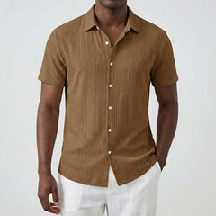 Chemise homme manches courtes en kaki