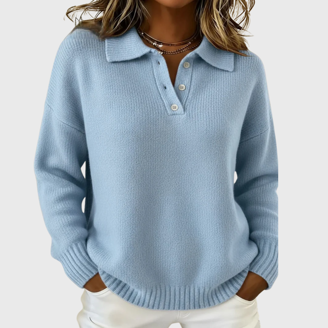 Olivia | Pull doux avec col polo