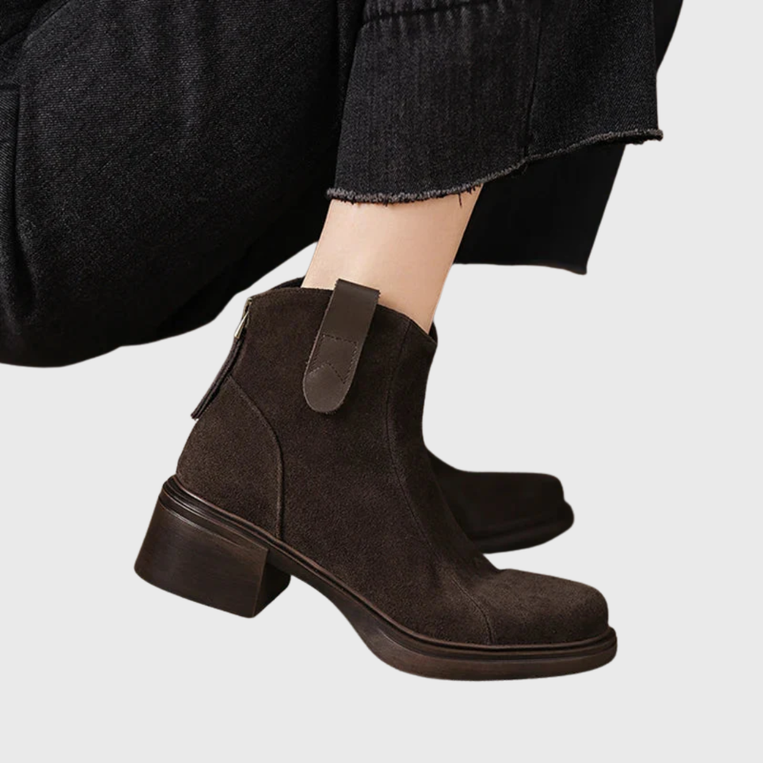 Nora | Bottines de luxe en daim doux