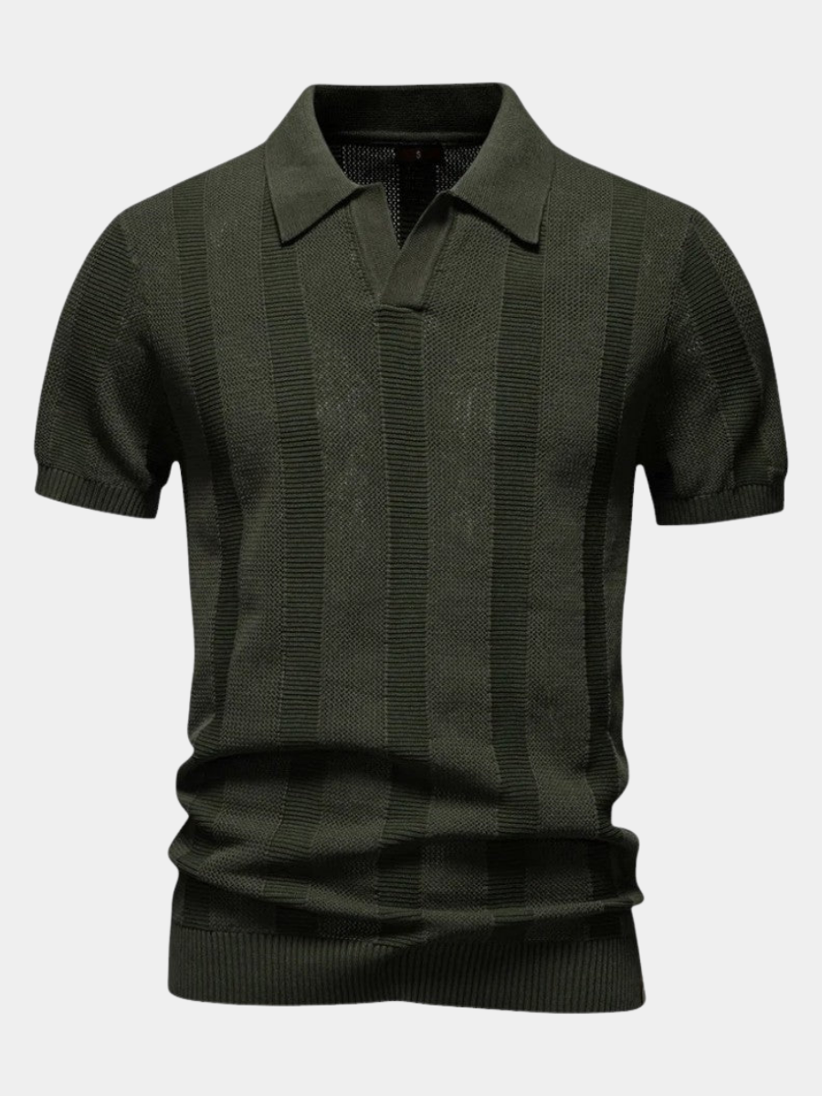 Polo Homme Manches Courtes Col Polo Ajusté Tricot Casual Été | Jacques