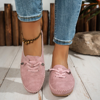 Loafers Femme Plates Mocassins Bout Rond Lacets Décoratifs Confort Été | Orthelia