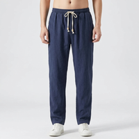 Pantalon Homme Lin Taille Élastique Coupe Droite Casual Été | Liam