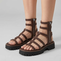 Sandales Femme Gladiateur Plateforme Crantée Lanières Été | Cléo