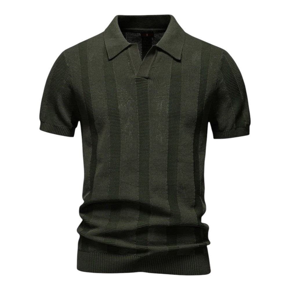 Polo Homme Manches Courtes Col Polo Ajusté Tricot Casual Été | Jacques