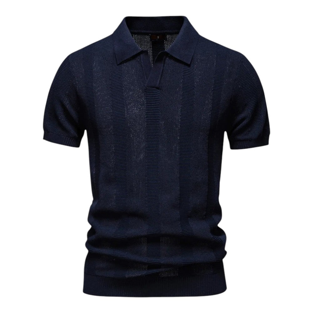 Polo Homme Manches Courtes Col Polo Ajusté Tricot Casual Été | Jacques