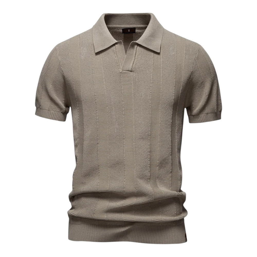 Polo Homme Manches Courtes Col Polo Ajusté Tricot Casual Été | Jacques