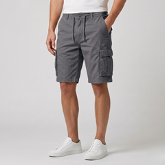 Short cargo homme gris coupe décontractée