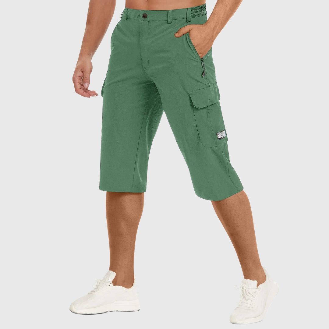 Short cargo homme couleur bleue royale coupe droite estivale