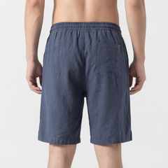 Short homme bleu marine vue arrière coupe droite