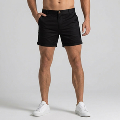 Short chino homme coupe slim couleur noir