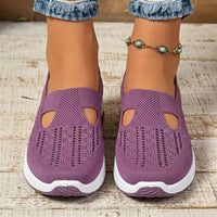 Sneakers Femme Slip-On Tricot Ajouré Semelle Cushion Légères Printemps Été | Léona