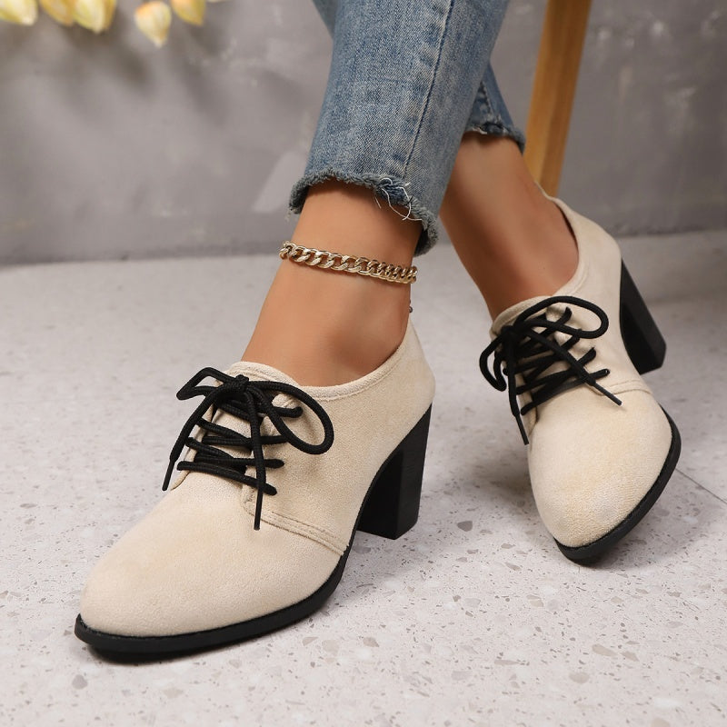 Élise | Richelieus à Lacets et Talon Stable