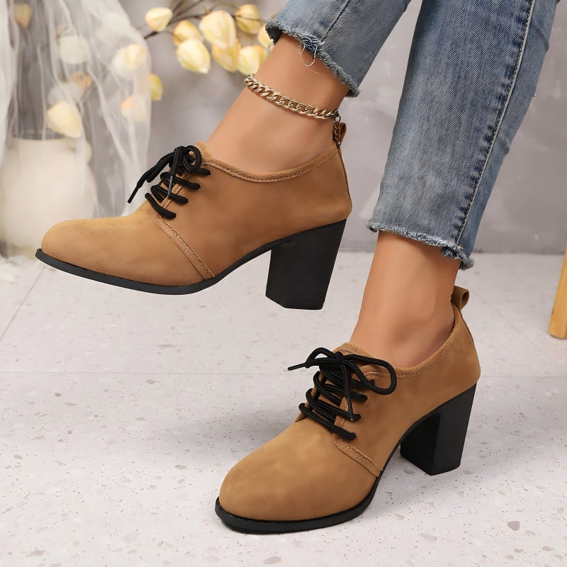 Élise | Richelieus à Lacets et Talon Stable